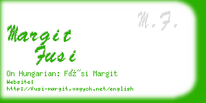 margit fusi business card